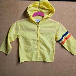 Vintage Kids Kmart Brand Rain Repellent Size 5 Rain Jacket Yellow 1980s
